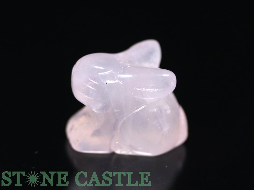 モチーフビーズ】うさぎ ローズクォーツ (小) 約12x16mm | すべての