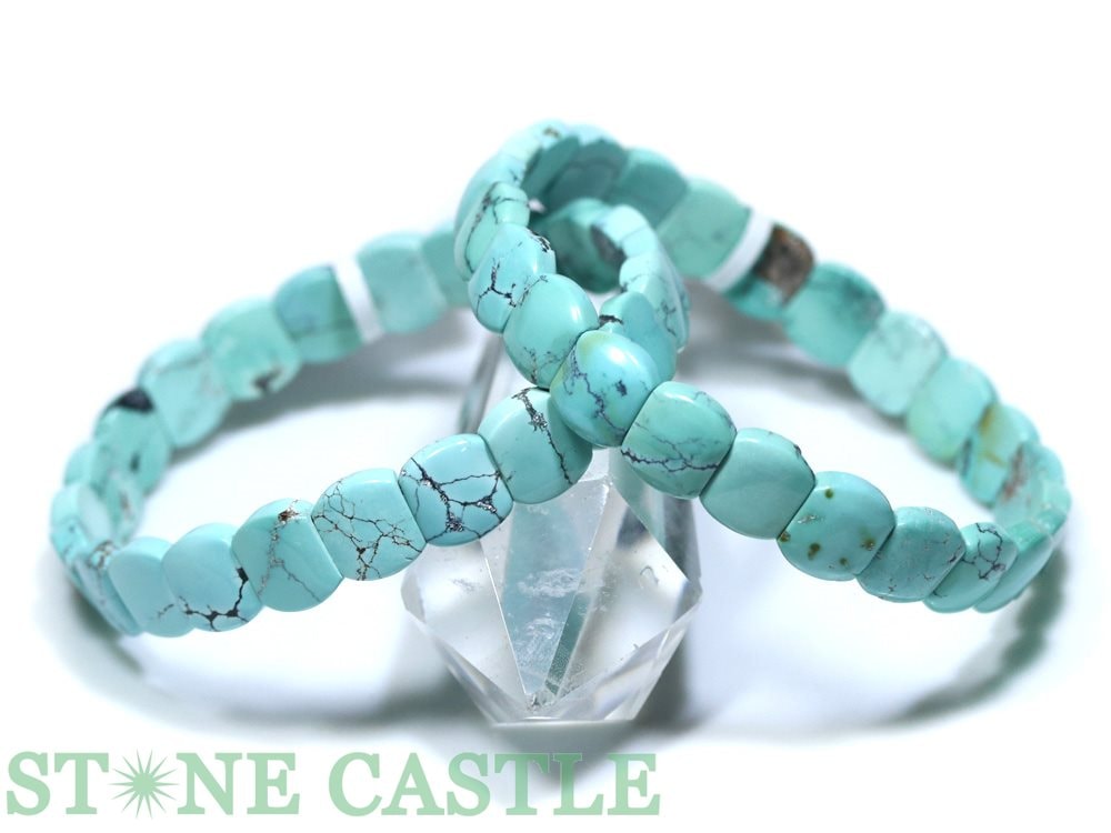 【ブレスレット】アリゾナ産ターコイズ(天然色) ブレスレット】アリゾナ産ターコイズ(天然色) アリゾナターコイズ18KYG