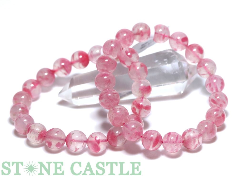 ID ファッション 天然石 ロードナイト くり抜き バングル ブレスレット