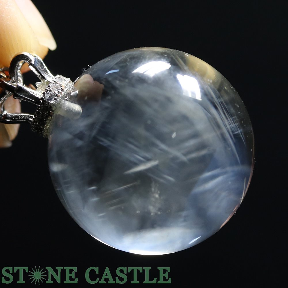 ペタライト 透明 ネックレス ペンダント 願い事 お洒落 天然石 ラウンド型