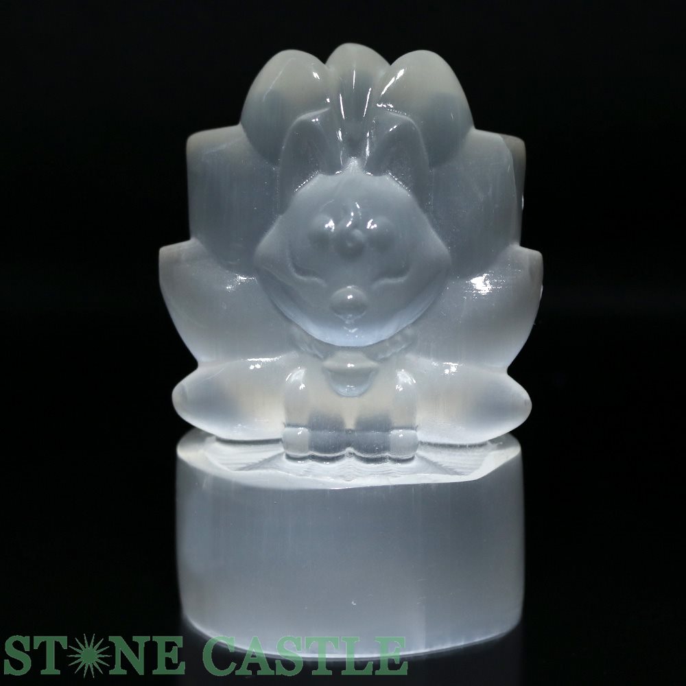 ルチル彫刻置物（九尾） 置物 九尾の狐 ガーデンクォーツ 風水 品番