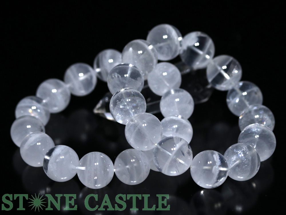 ☆高品質☆【ブレスレット】レムリアン水晶 (ロシア産) (約18〜18.5mm) (ケース付)