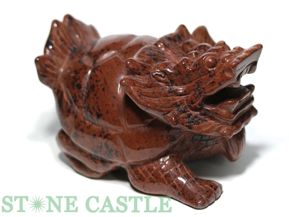 キウイストーン　龍亀　置き物 キウイストーン龍亀置き物