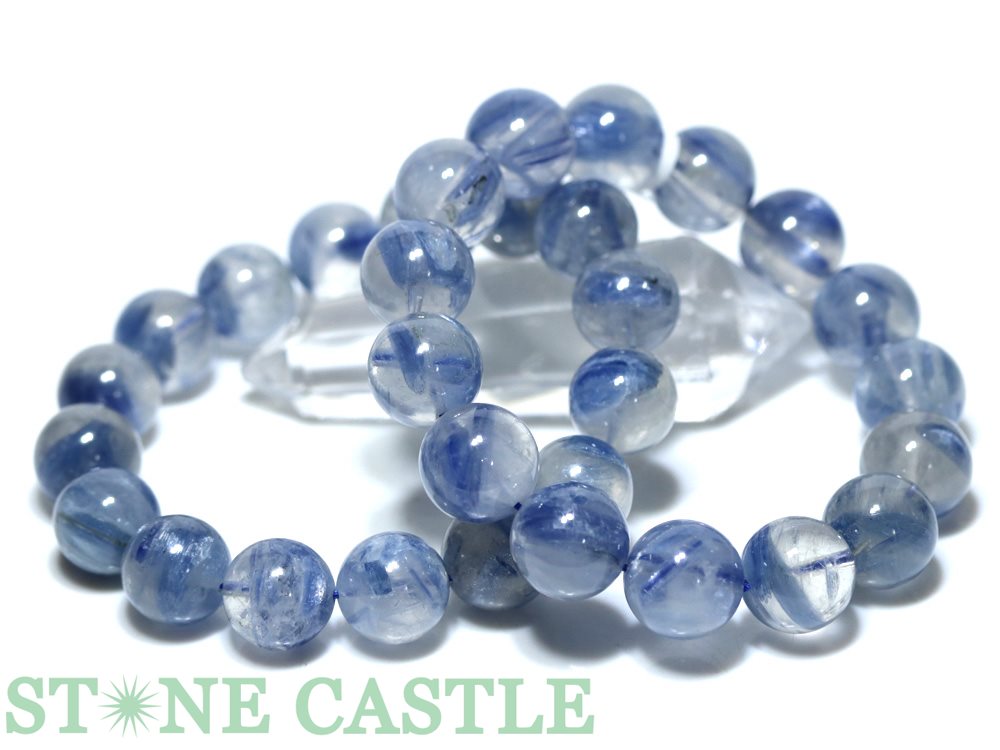☆高品質☆【ブレスレット】ヒマラヤカイヤナイトインクォーツ (5A) (ヒマラヤネパール産) (約14.5〜15mm) (ケース付)