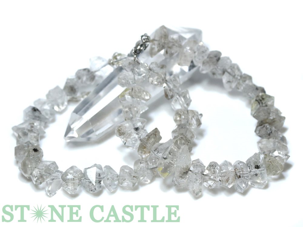 天然石ハーキマーダイヤモンド大ブレスレット