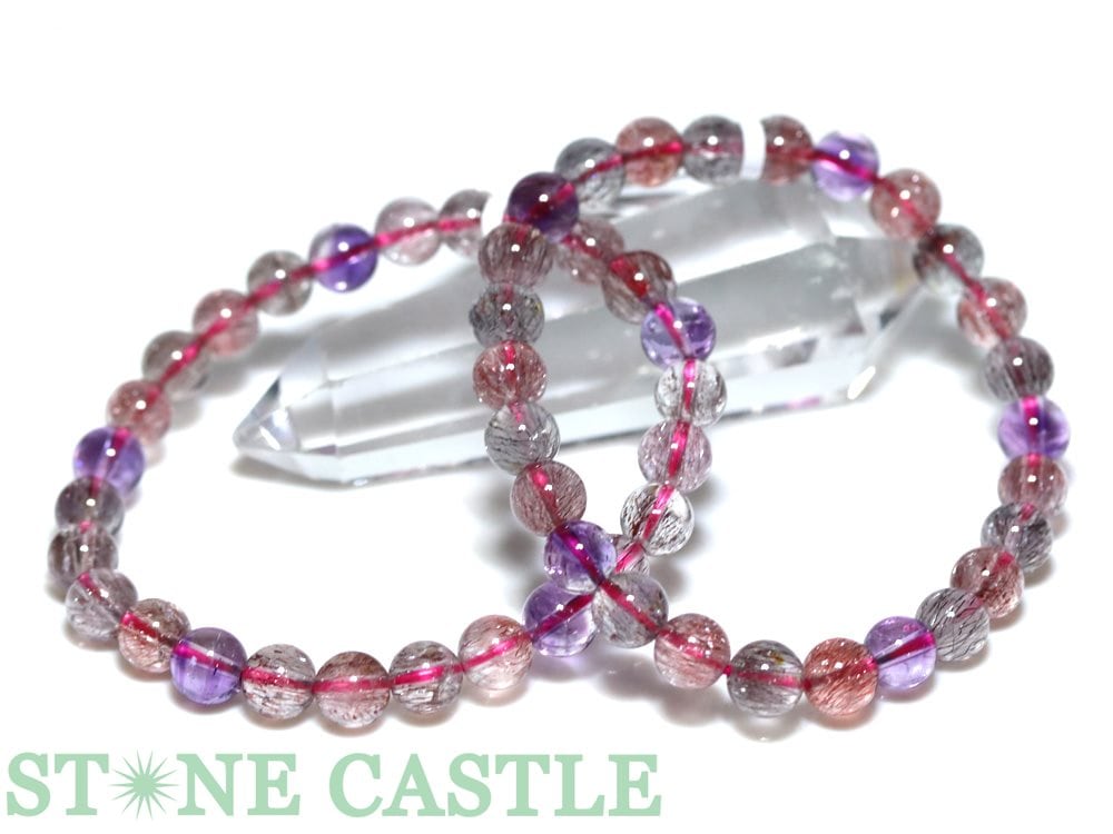 ☆高品質☆【ブレスレット】スーパーセブン (6A) (約7.5～8mm