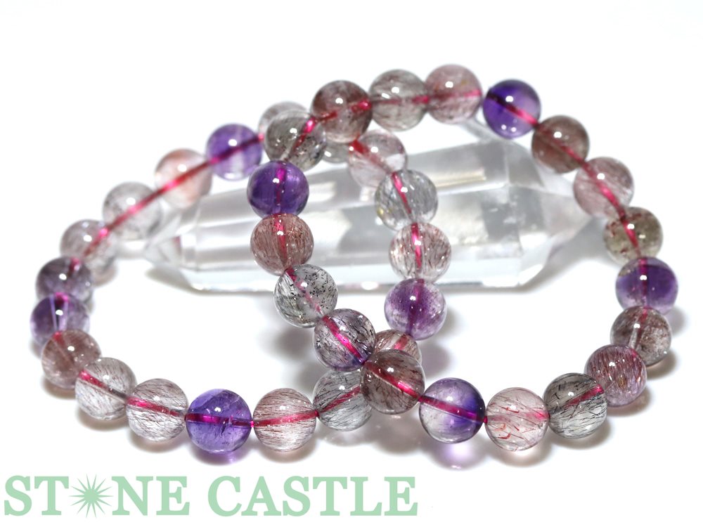 高級】フラワー パープルルチル スーパーセブン ペンダントトップ 11.4mm