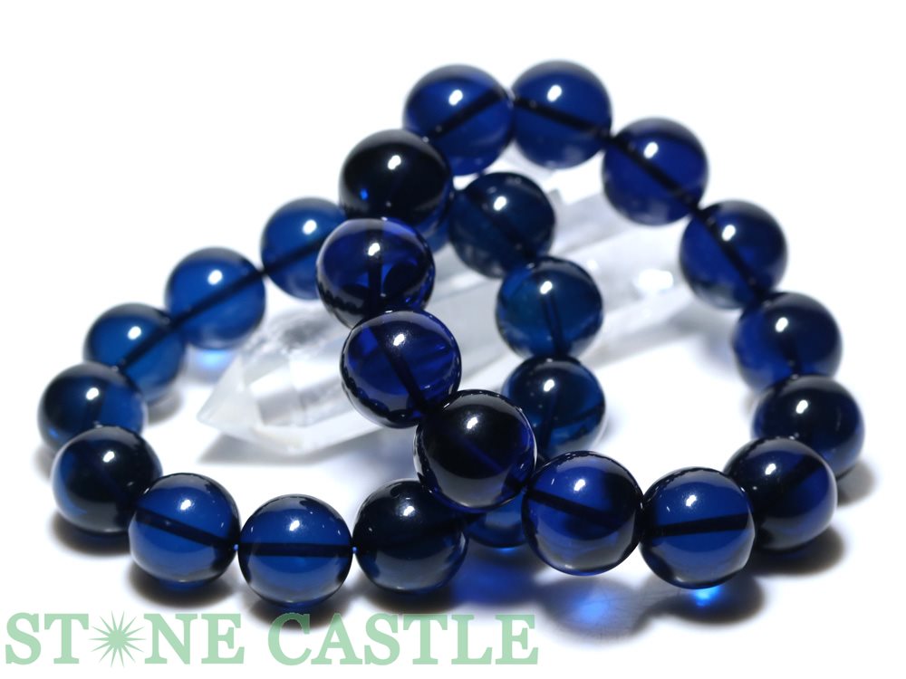 ☆高品質☆【ブレスレット】サファイアブルーアンバー (琥珀