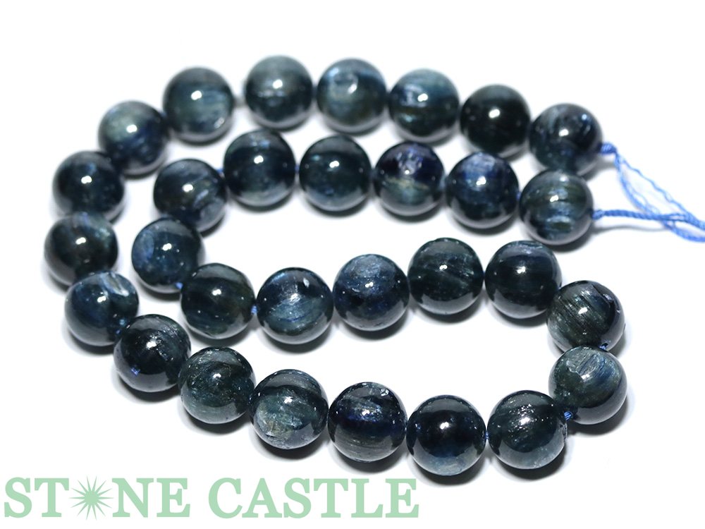 ☆一点物☆【丸ビーズ】カイヤナイト (5A) タンザニア産 約13mm No.02