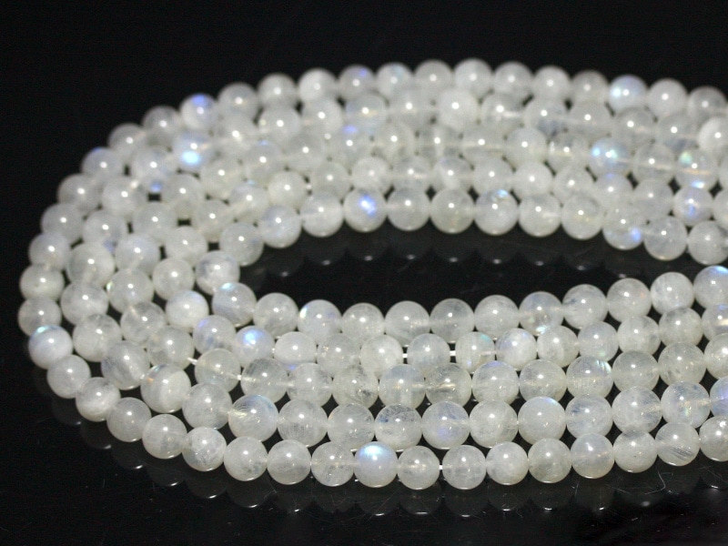 【丸ビーズ】ムーンストーン (4A) 6mm