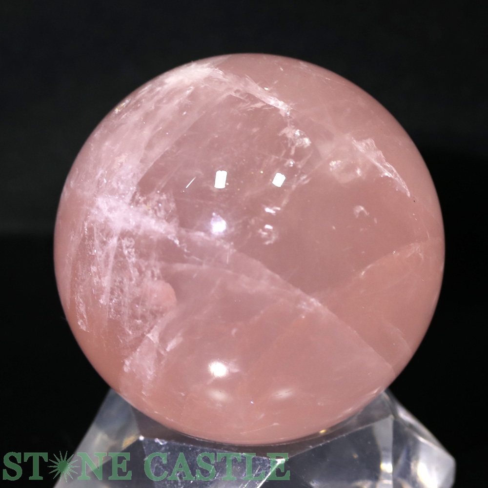 マダガスカル産 純天然 ローズクォーツ丸玉 60mm 台座付インテリアストーン マダガスカル産 純天然 ローズクォーツ丸玉 60mm 台座付インテリア