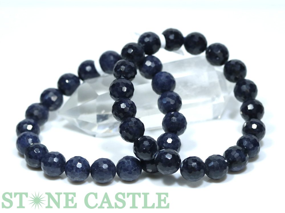 BRY0334☆サファイアラウンドカットブレスレット☆高品質　天然石 BRY0334☆サファイアラウンドカットブレスレット☆高品質 天然石