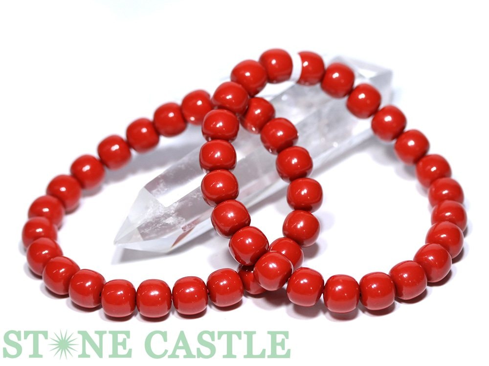 シナバー（辰砂）球径12mm ブレスレット 賢者の石◇シナバー 朱砂(辰砂しんしゃ) 12mm ブレスレット 1個