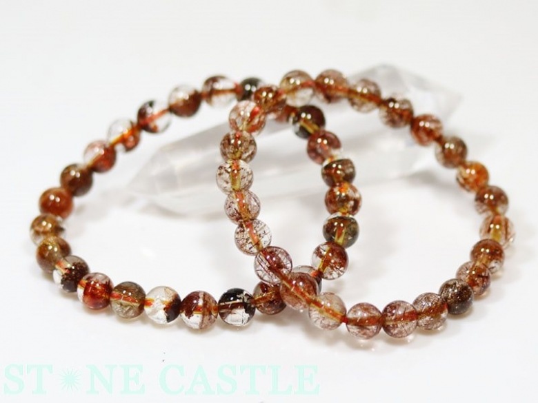 ☆高品質☆【ブレスレット】ガーデンルチルクォーツ (3A) (約7～7.5mm