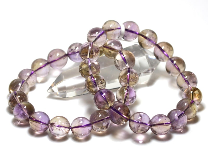 ゴム花と銅鉱の共生鉱ブレスレット