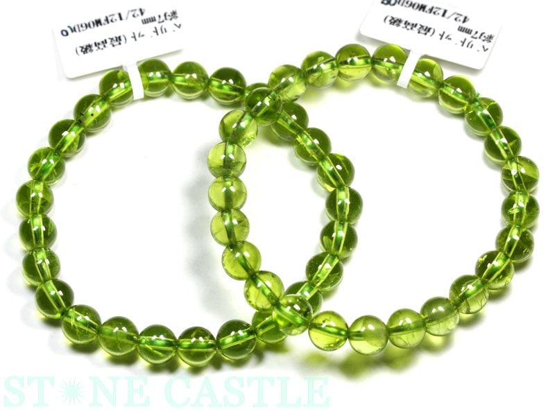 ☆高品質☆【ブレスレット】ペリドット (最高級) (約7~7.5mm ☆高品質☆【ブレスレット】ペリドット (最高級) (約7~7.5mm