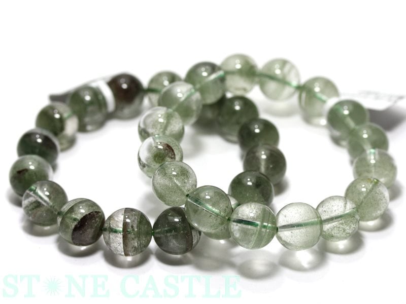 パワーストーンブレスレットグリーンファントム 高品質大玉14ml 希少品 パワーストーンブレスレットグリーンファントム 高品質大玉14ml 希少品