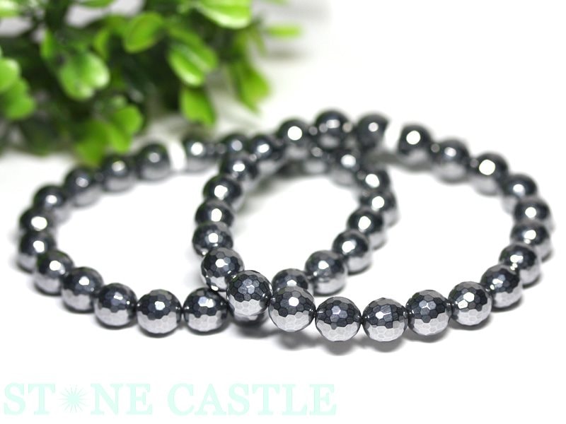 ☆高品質☆【ブレスレット】テラヘルツ鉱石 ミラーボールカット (約8mm 