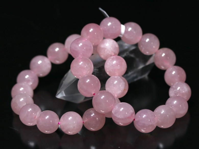 ☆高品質☆【ブレスレット】ディープローズクォーツ (3A) (約12.5