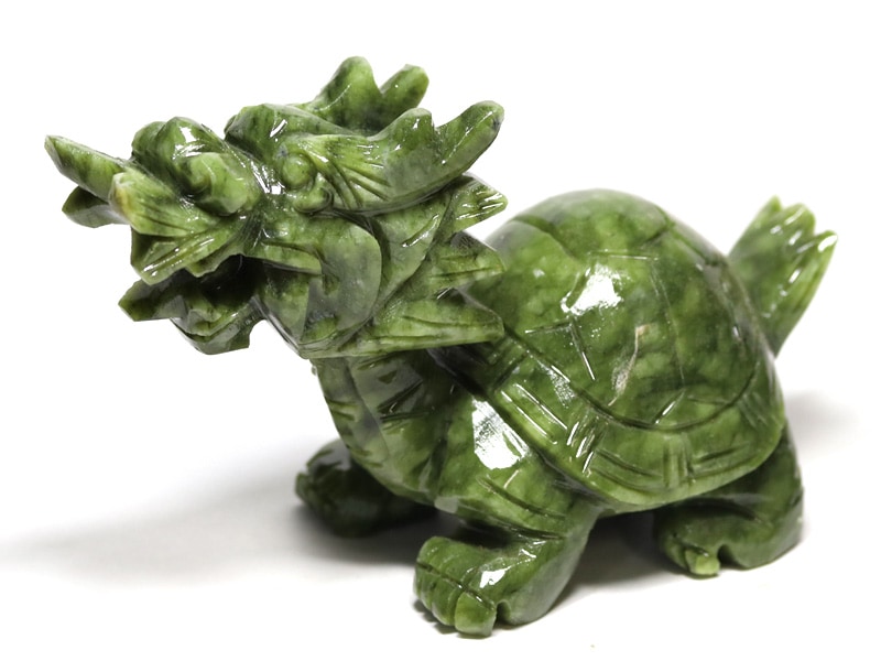 キウイストーン　龍亀　置き物 キウイストーン龍亀置き物