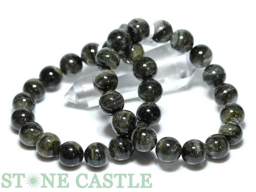 天然石　希少レア　12.5mm　キャッツアイトルマリン　ブレスレット 天然石 希少✴レア 12.5mm キャッツアイブラックトルマリン ブレスレット