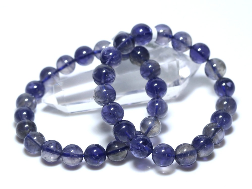 ☆高品質☆【ブレスレット】アイオライト (7A) (約9.5～10mm) (ケース