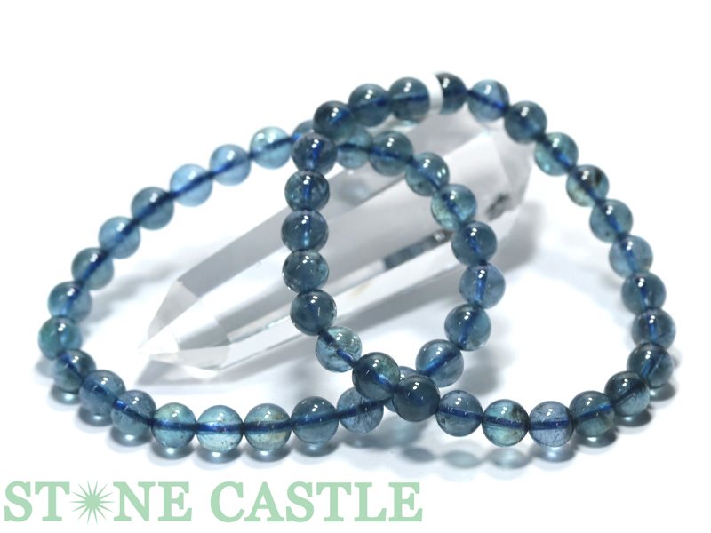 高品質ディープカラーアクアマリンブレスレット