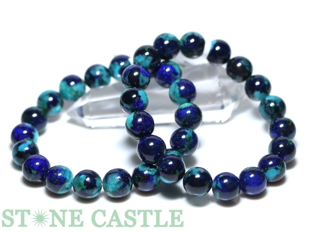 ☆高品質☆【ブレスレット】クリソコラインラピスラズリ (アメリカ