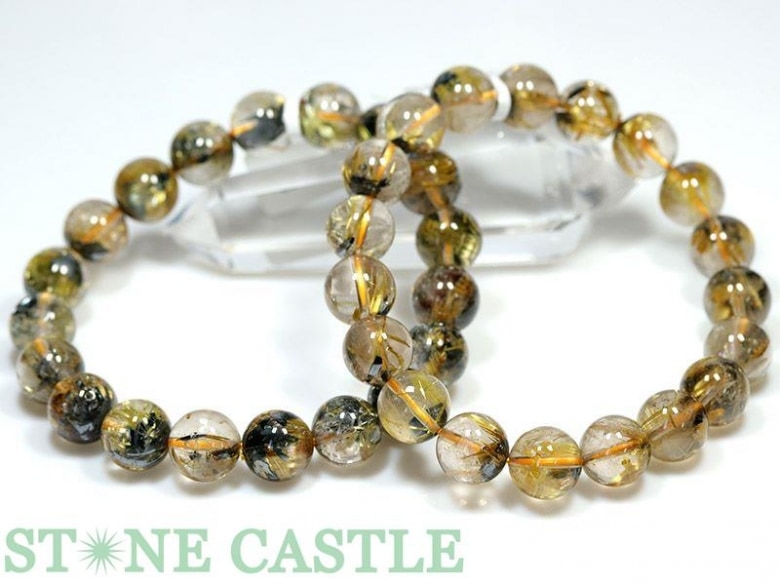 ☆高品質☆【ブレスレット】太陽タイチンルチルクォーツ (5A) (約11