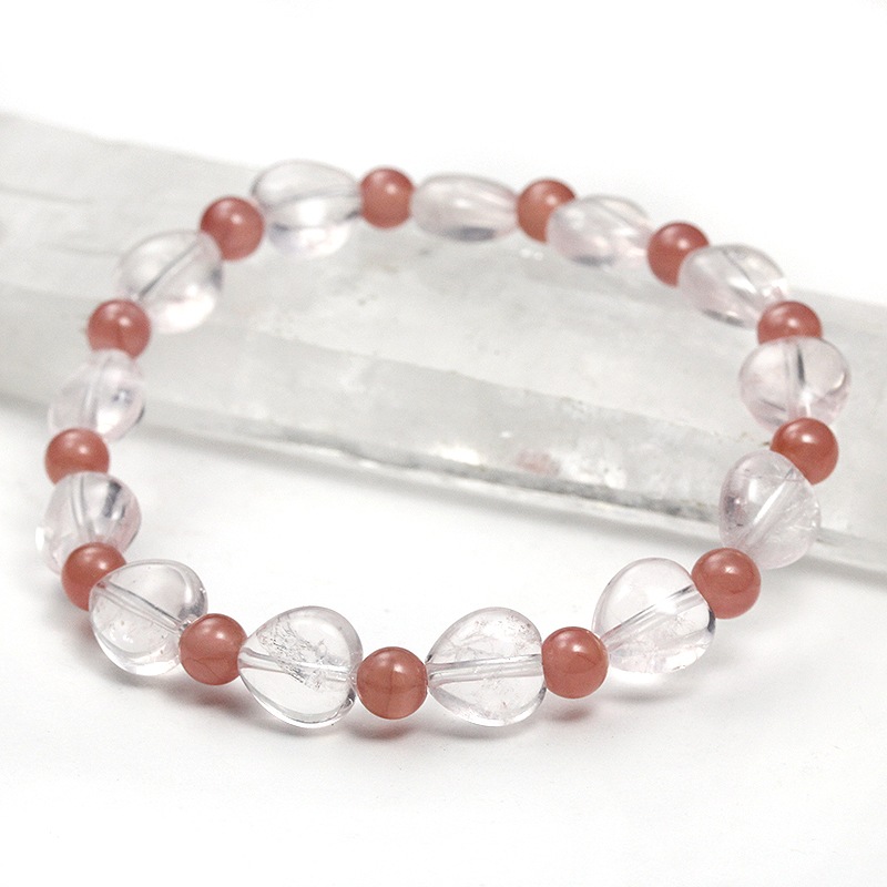 デザインブレス ペルー産インカローズ ローズクォーツ ハートカット 恋愛成就 パワーストーン通販 玉響 たまゆら デザインブレス ペルー産インカローズ ローズクォーツ ハートカット 恋愛成就 パワーストーン通販 玉響 たまゆら