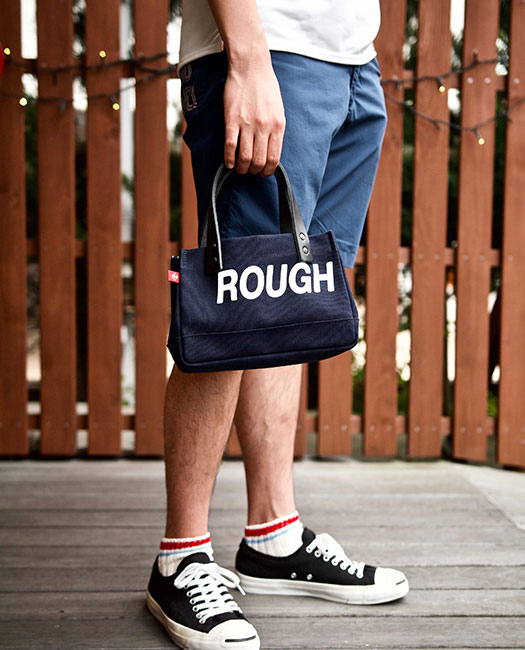 ラフ＆スウェル　ゴルフ　キャンパストートバッグ　新品未使用 ROUGH AND SWELL トートバッグ キャンバス 白 ネイビー 美品