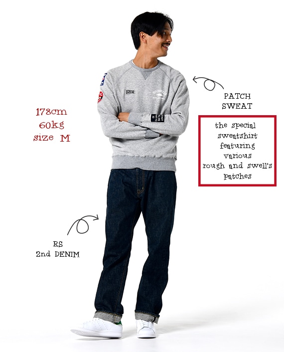 rough&swell フーディー Mサイズ RSM-25229 PATCH SWEAT | rough & swell,rough & swell MEN