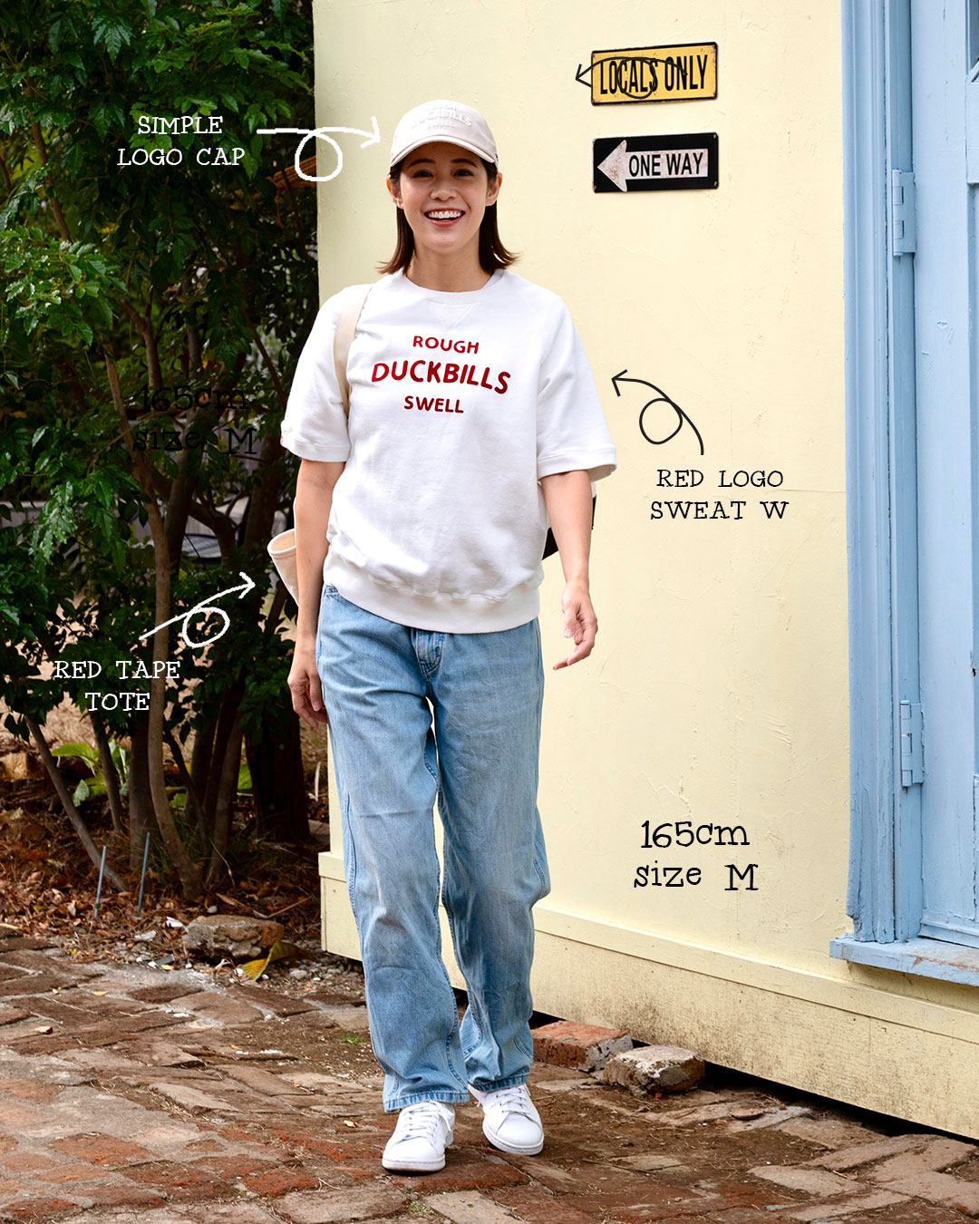 RSL-26023 RED LOGO SWEAT W. | rough & swell,rough & swell WOMEN