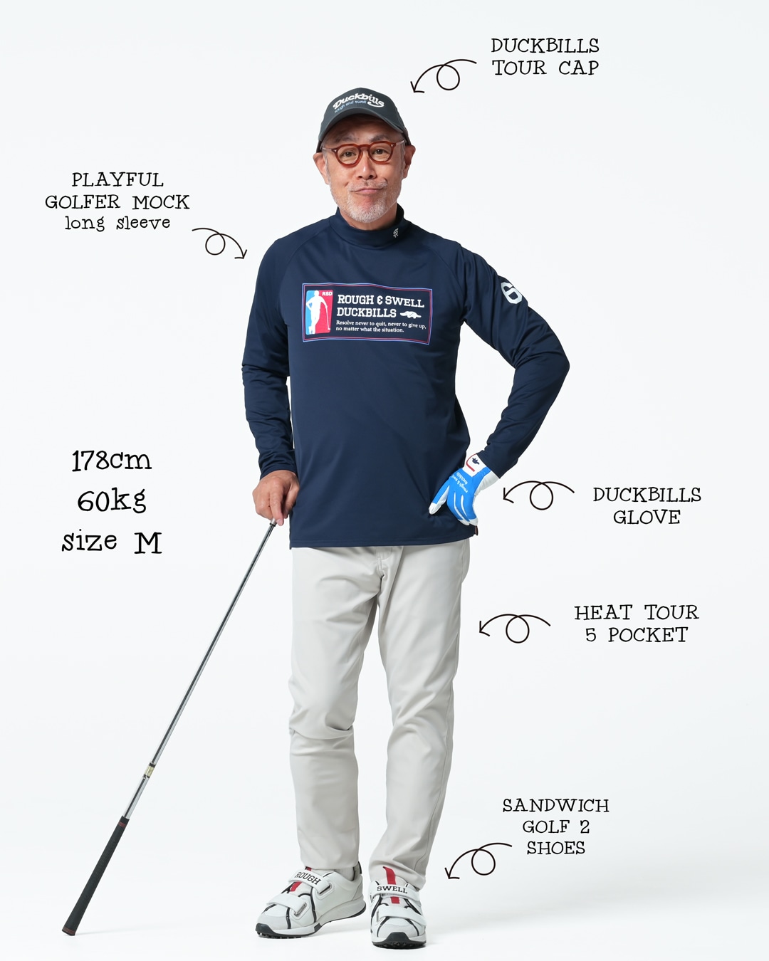 RSM-26218 PLAYFUL GOLFER MOCK L.S. | rough & swell,rough & swell