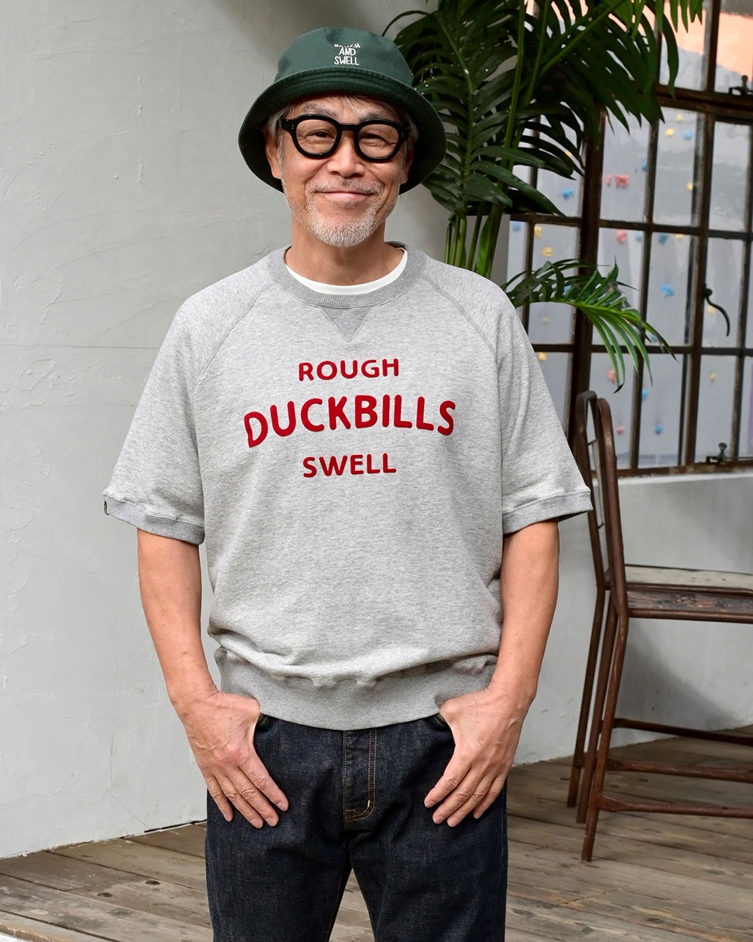 RSM-26043 RED LOGO SWEAT | rough & swell,rough & swell MEN