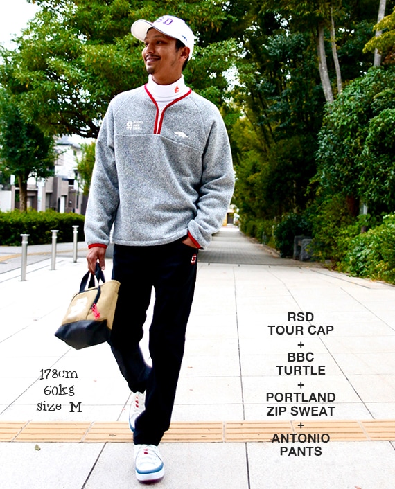 メンズウェア rough & swell BIG D ZIP SWEAT HOODIE スポーツ ラフ＆スウェル ゴルフSWEAT PORTLAND ZIP SWEAT