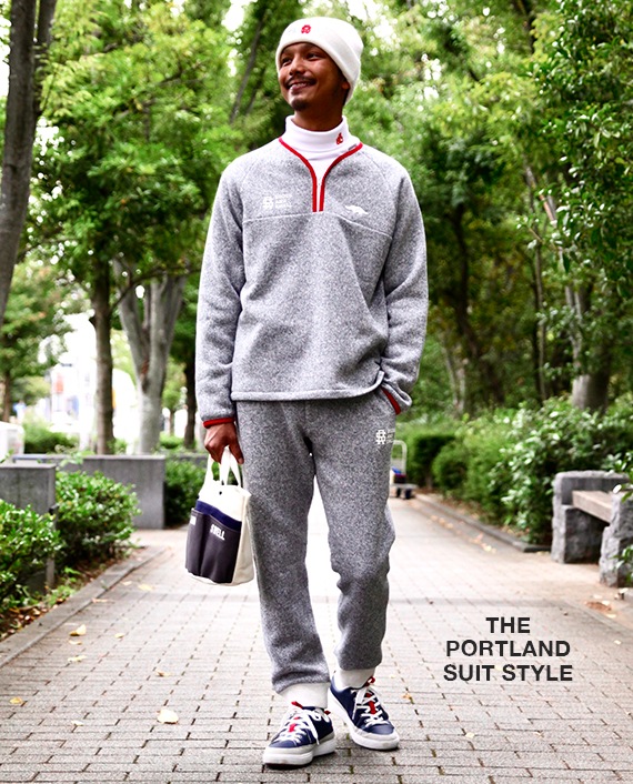 ラフ＆スウェルゴルフSWEAT PORTLAND ZIP SWEAT グレー
