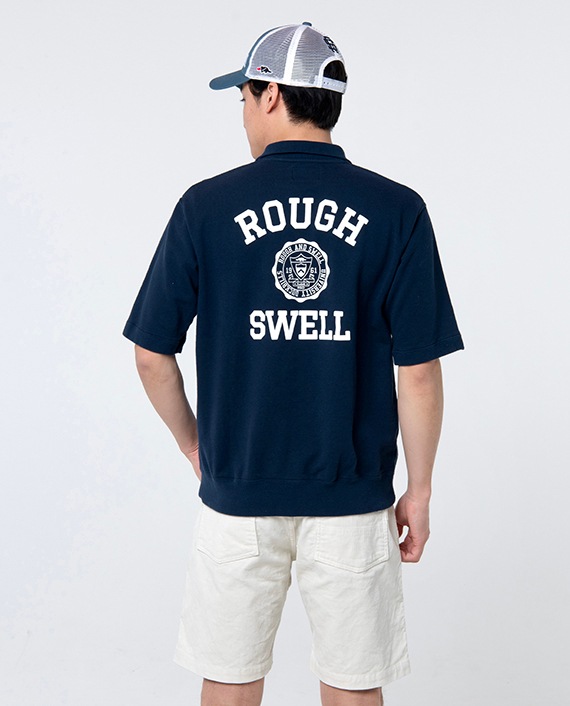 2025年 美品ROUGH AND SWELL Mサイズ シャツ 　撥水性 RSM-25044 COLLEGE ZIP UP SWEAT | rough & swell,rough & swell MEN