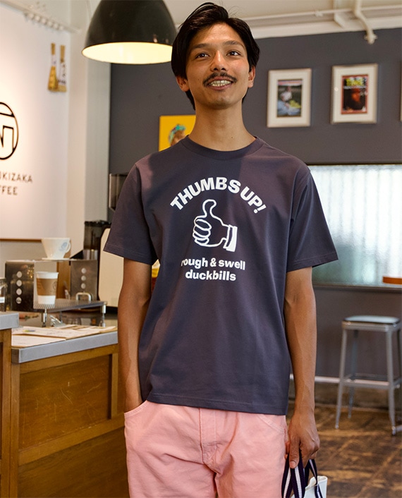 ROUGH AND SWELL ホワイトTシャツ カジュアルゴルフドットコムby PALM SPRINGSにrough&swell［ラフアンド