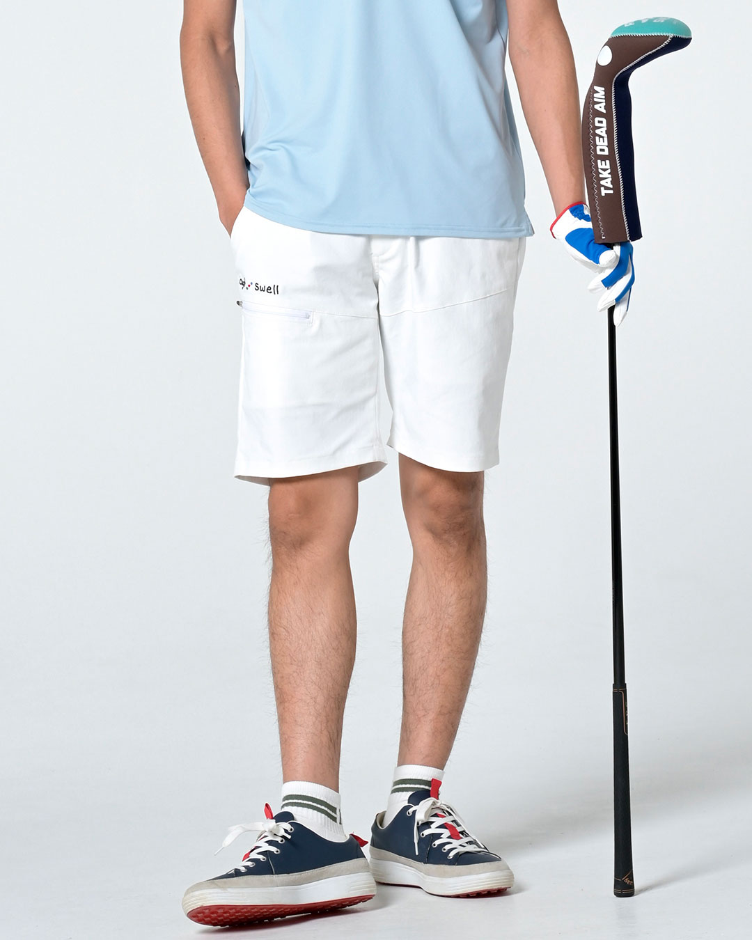 美品】【送料無料】rough & swell JACK SHORTS ホワイト ハーフパンツ