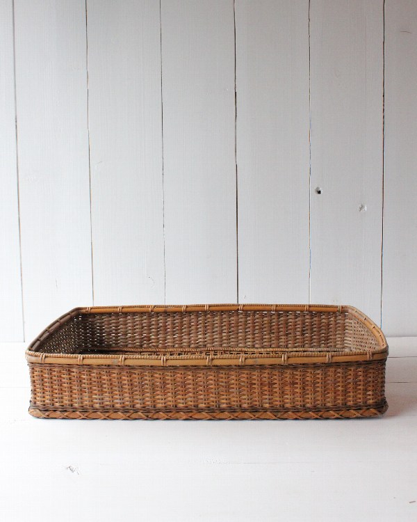 ラタン レクタングルトレイバスケット M