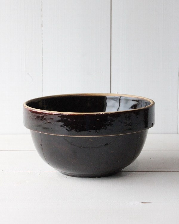 Old Brown Crock (陶製ミキシングボウル) B[生活雑貨とアンティークの