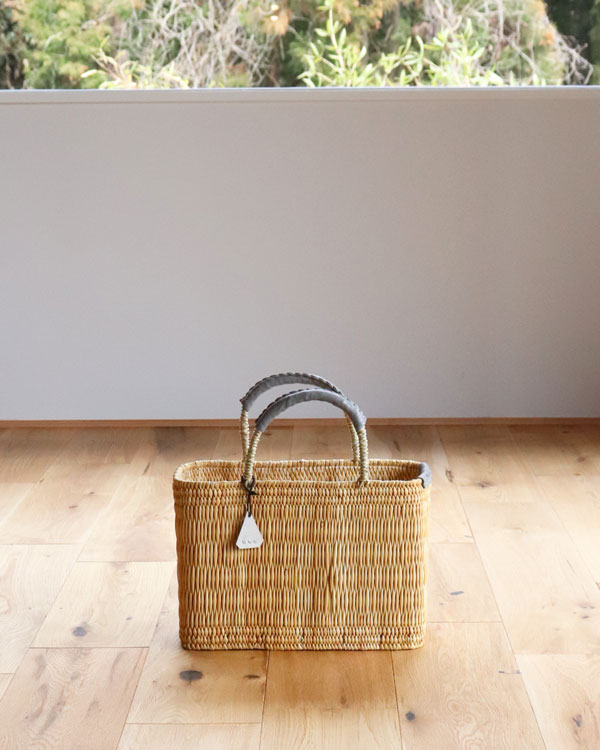 美品 warang wayan morocco ストローバスケット 深型S warangwayan Morocco/ワランワヤンモロッコ】ストローバスケット