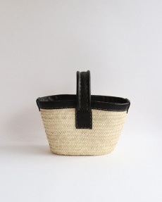 WARANGWAYAN(ワランワヤン) 革縁革手ワンハンドルバスケット M