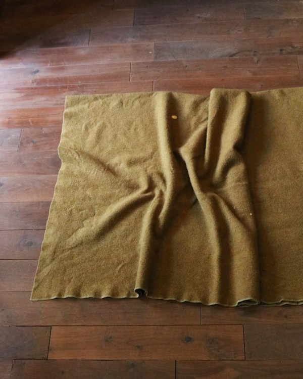 ミリタリーブランケット実物　170cm×230cm ミリタリー ウールブランケット