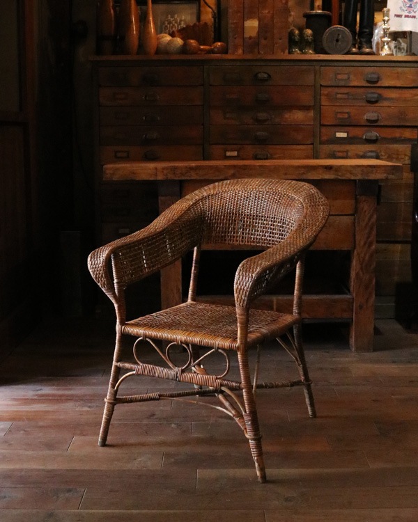 パパサンチェア ラタン 籐 リゾート 椅子 チェア 珍しい 色付き