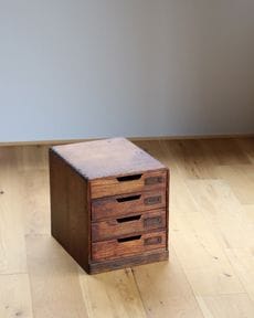 木製6段小引き出し 小引き出し 6段 木製 アンティーク おしゃれ 高級 真鍮金具 古材