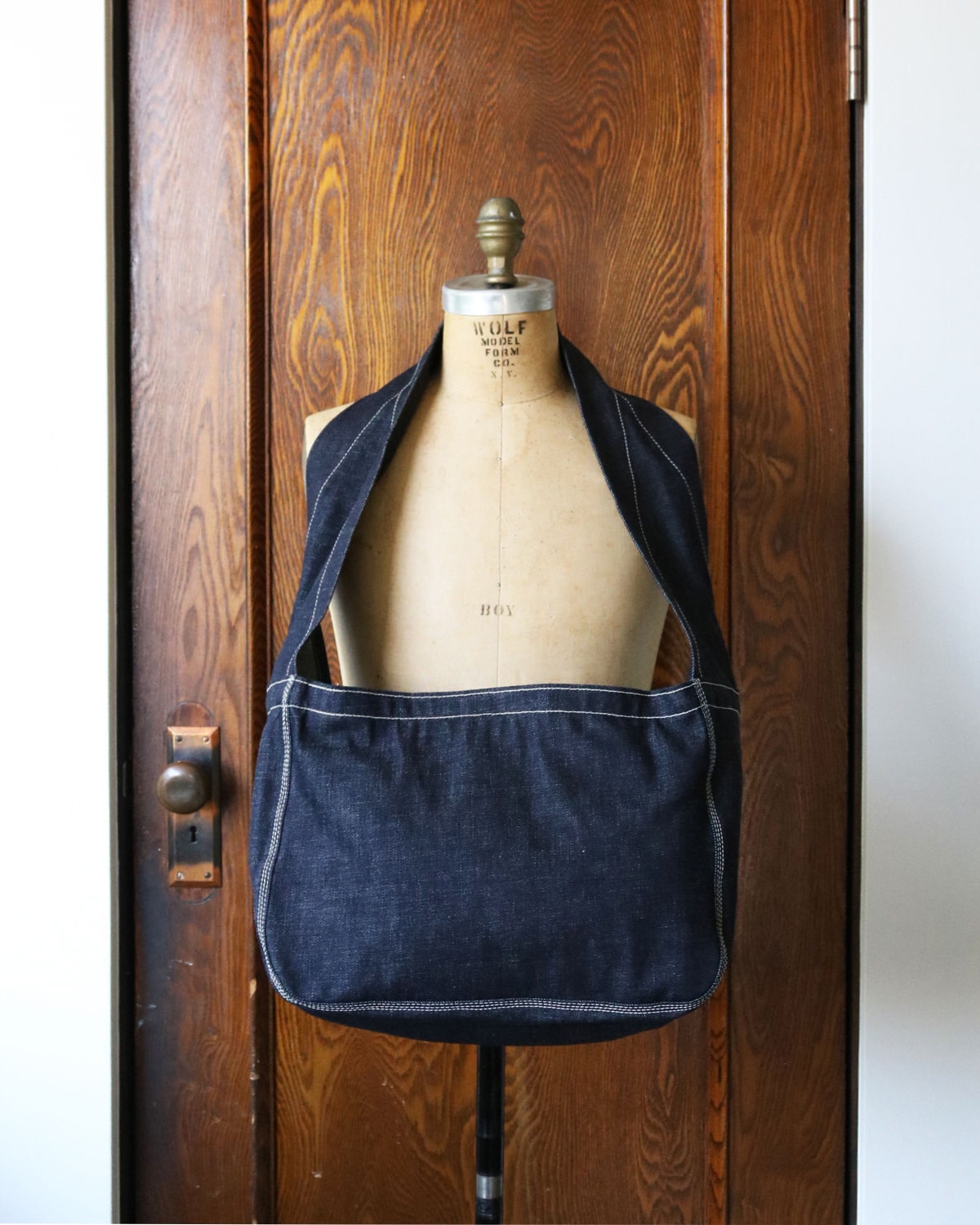 LABOR DAY Newspaper Boy Bag / Denim