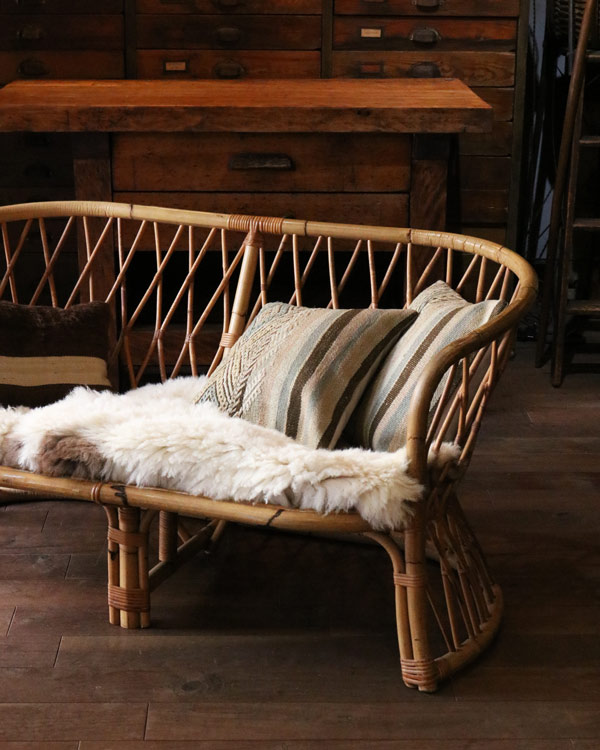 1970年代フランス製【ヴィンテージ家具】バンブー ソファ バンブーソファ