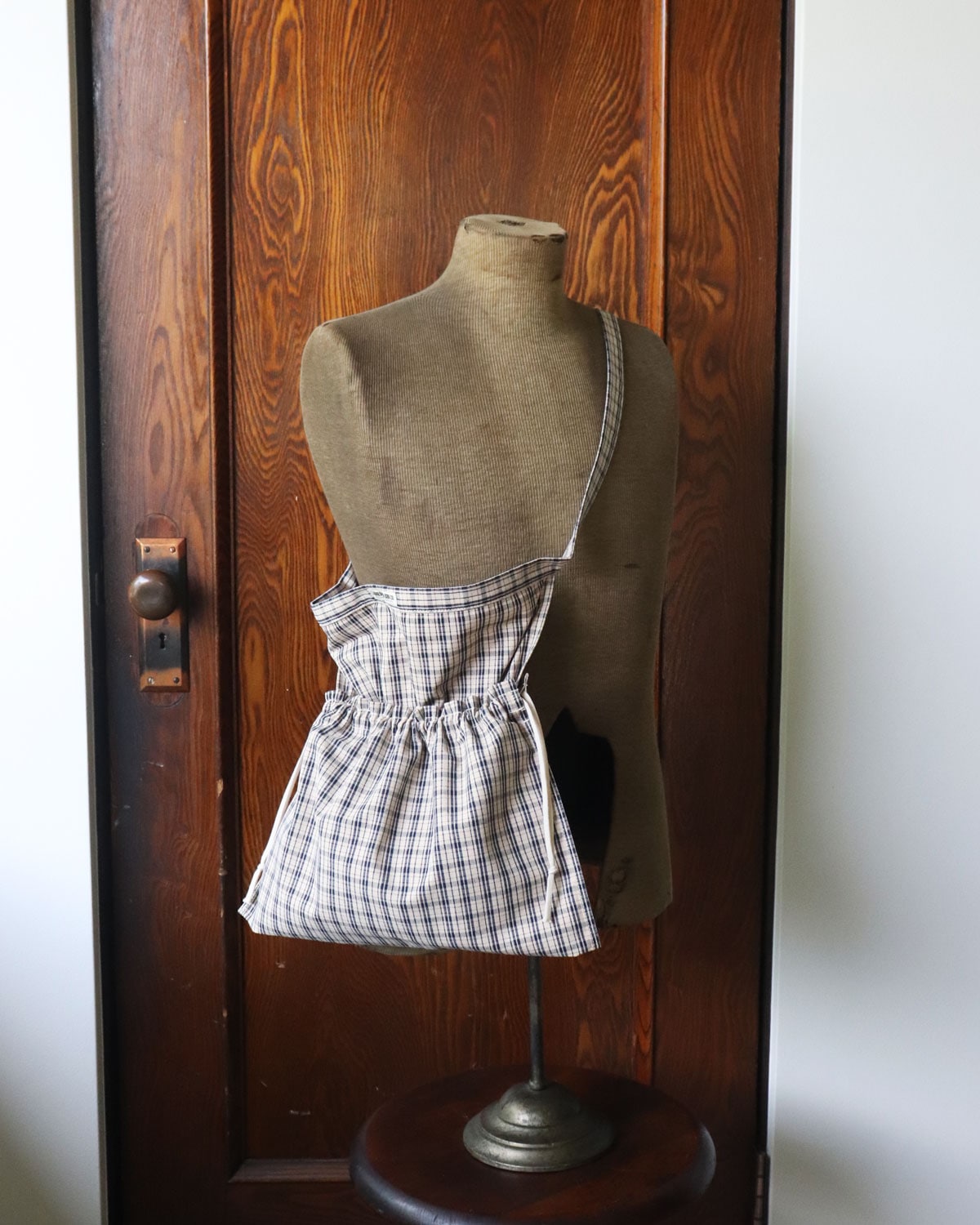 APRON BAG ץХåVINTAGE PLAID/NATURAL
